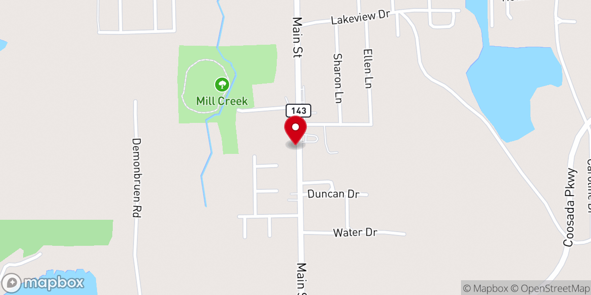 Map showing location of Lighthouse Baptist Church