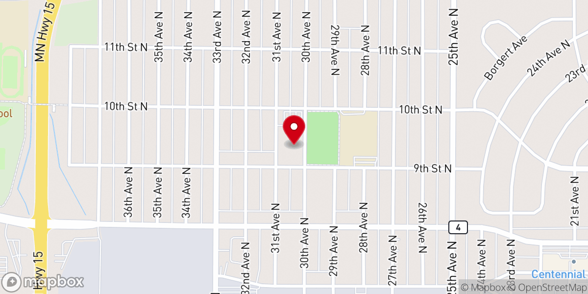 Map showing location of St Peter's Church
