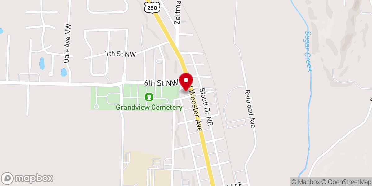 Map showing location of St.John United Church of Christ