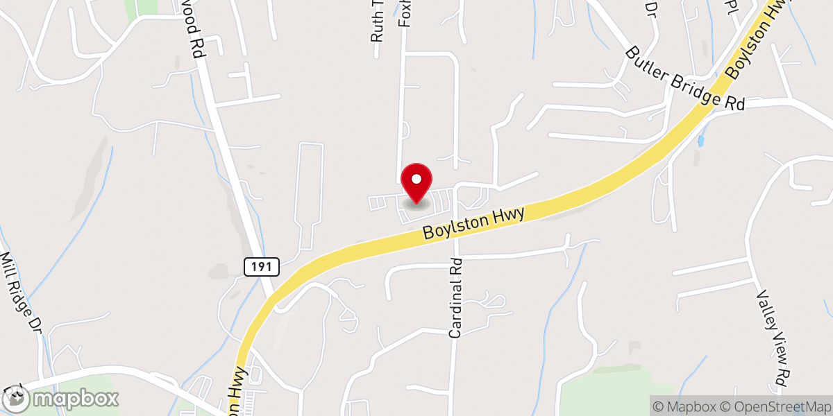 Map showing location of Grace Mills River Church