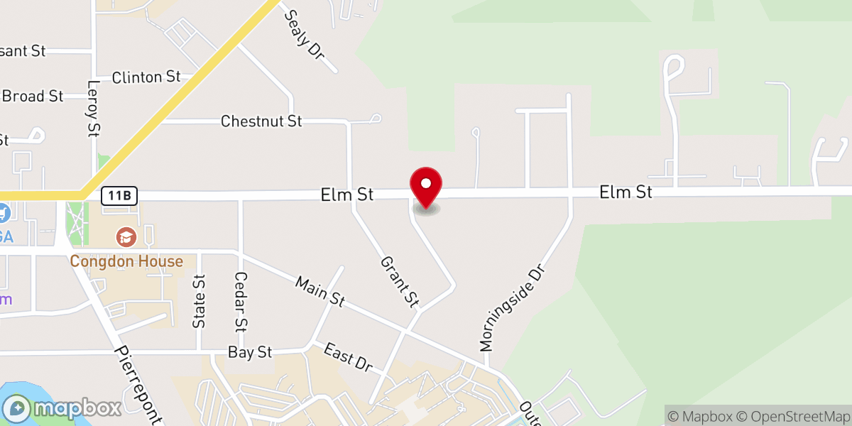 Map showing location of North Country Community Church