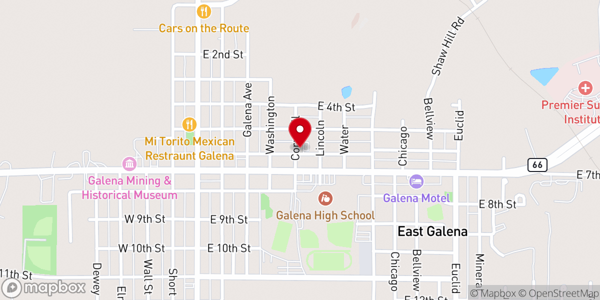 Map showing location of Sixth Street Baptist Church