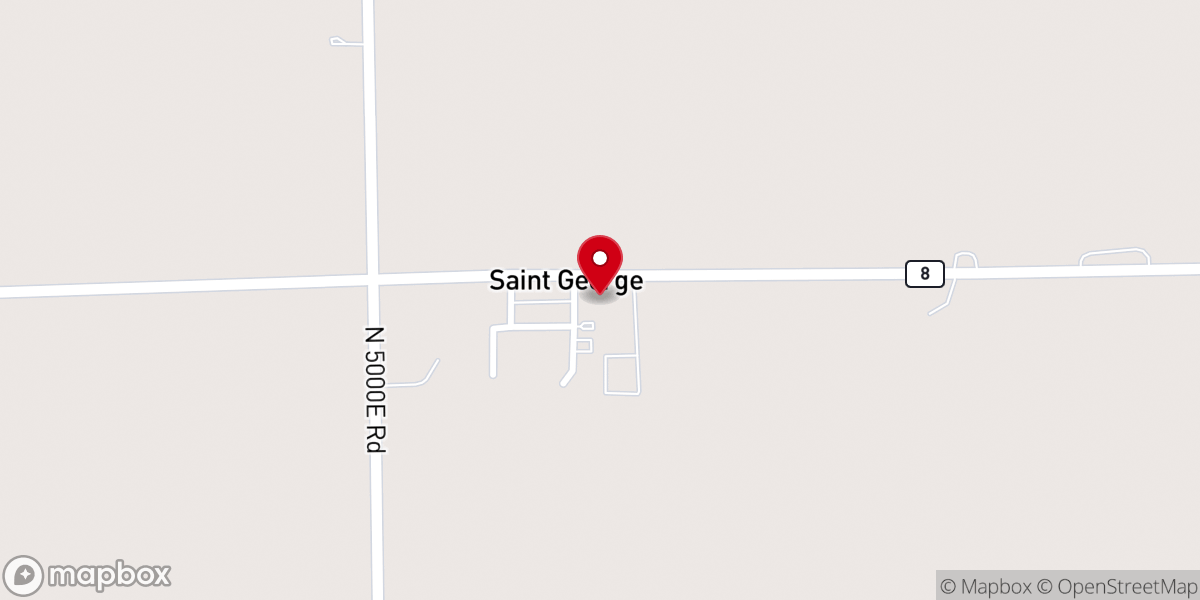 Map showing location of St George Catholic Church, St. George