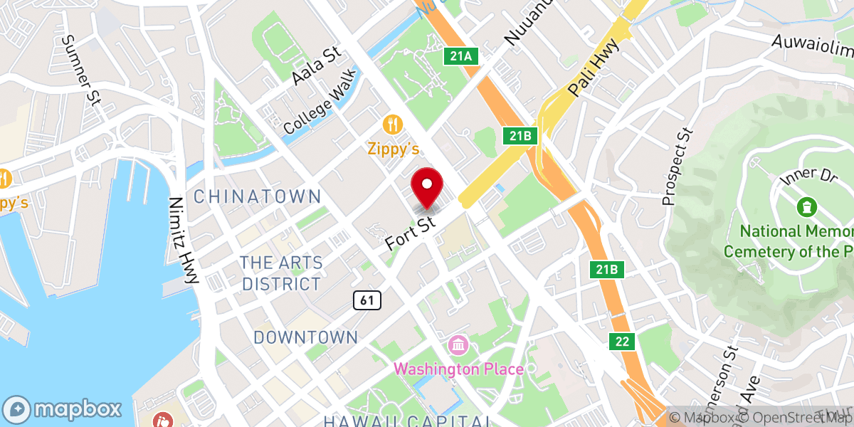 Map showing location of Calvary Chapel Downtown