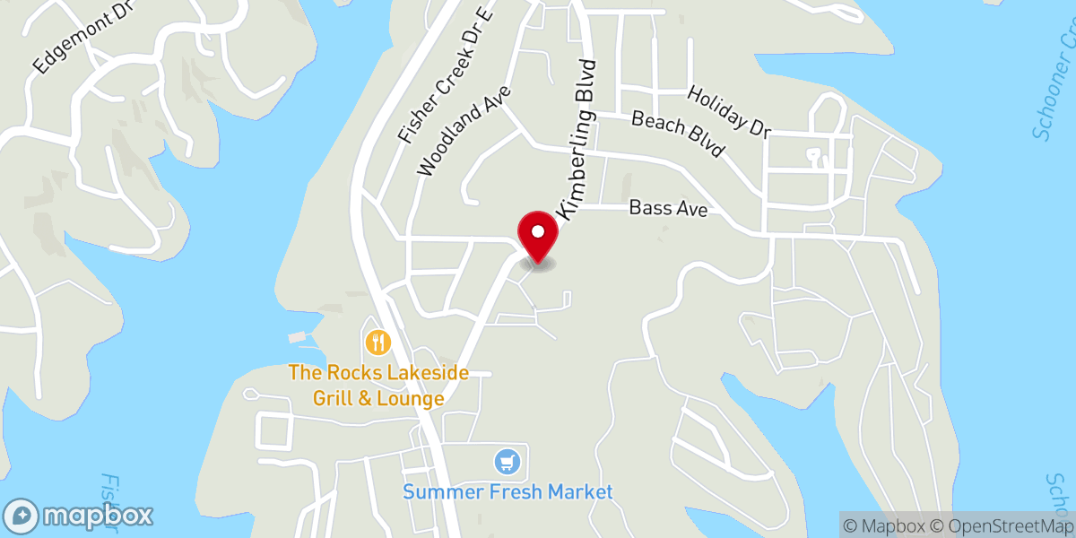 Map showing location of Southern Stone County/Our Lady of the Cove Food Pantry - Food Distribution Center