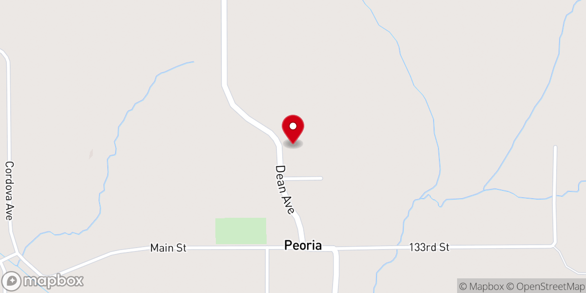Map showing location of Peoria Christian Reformed Church