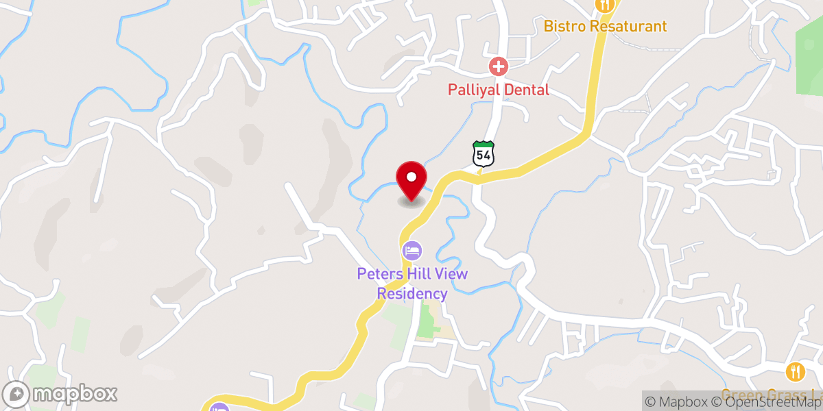 Map showing location of St. Vincent de Paul Forane Church Kalpetta