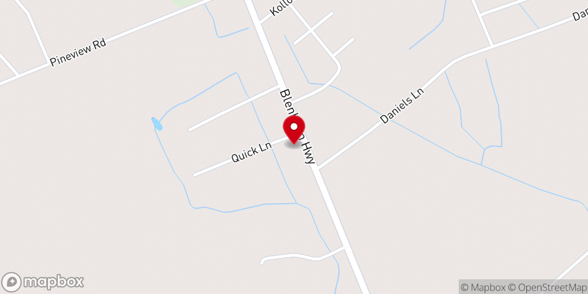 Map showing location of Christian Fellowship Church