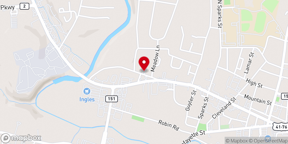 Map showing location of Ringgold Church of Christ