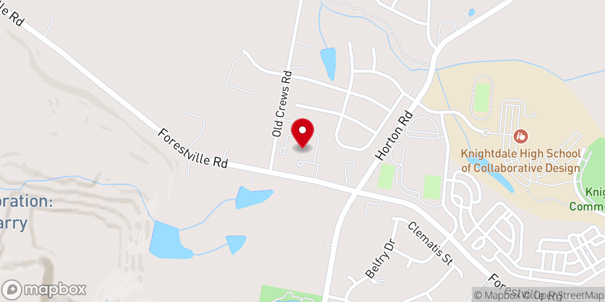 Map showing location of Focus Church