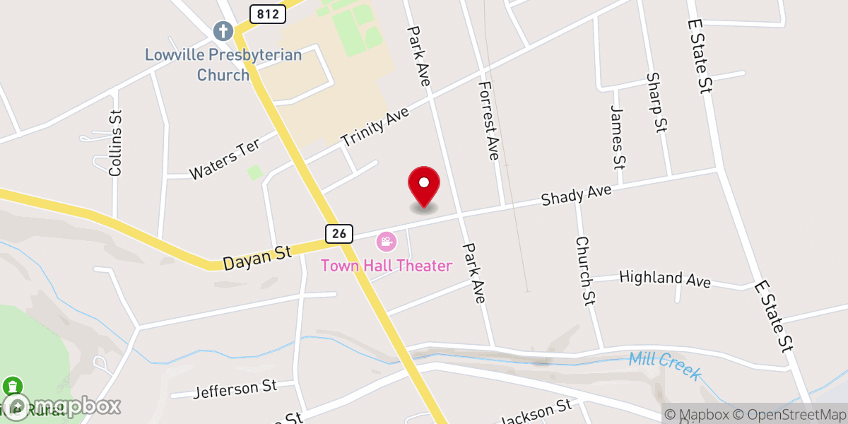 Map showing location of St Peter's Catholic Church
