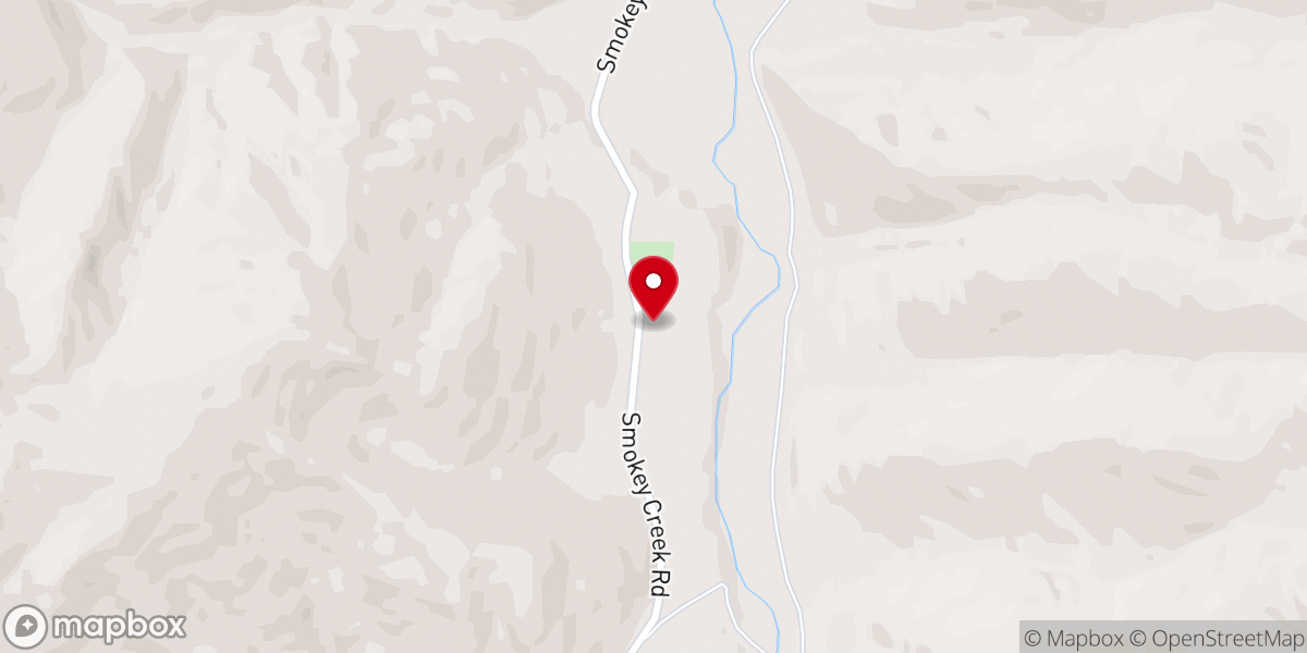 Map showing location of Smoky Creek Baptist Church