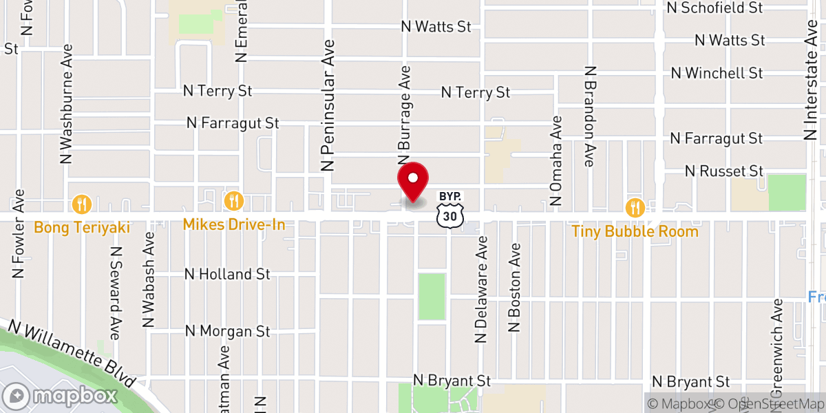 Map showing location of Peninsula Baptist Church