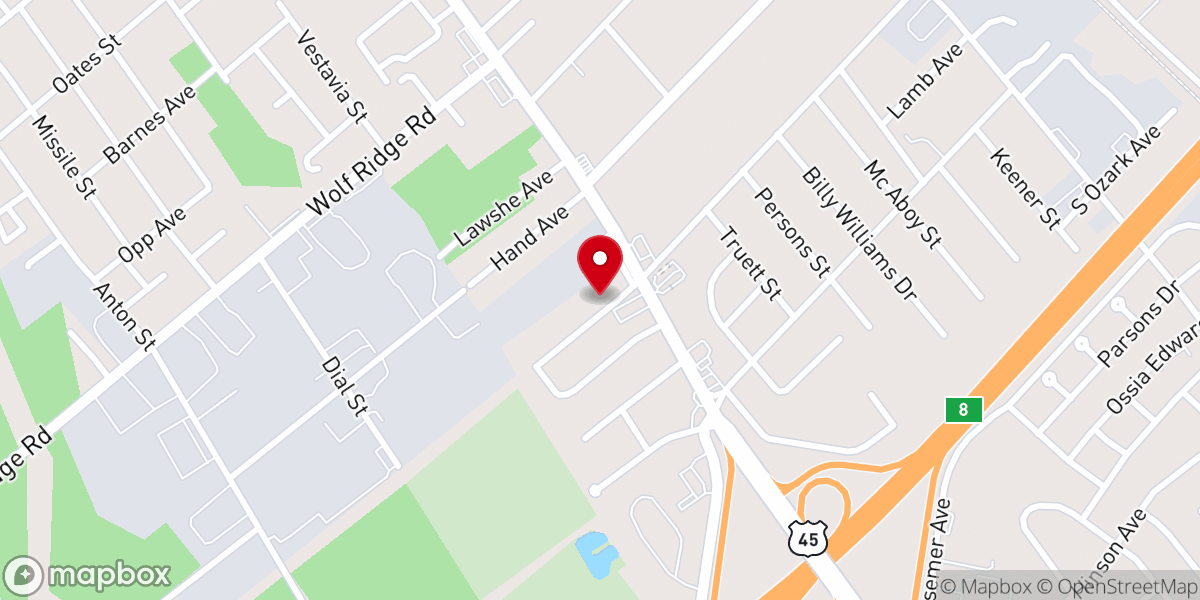 Map showing location of Meadow Gardens Baptist Church