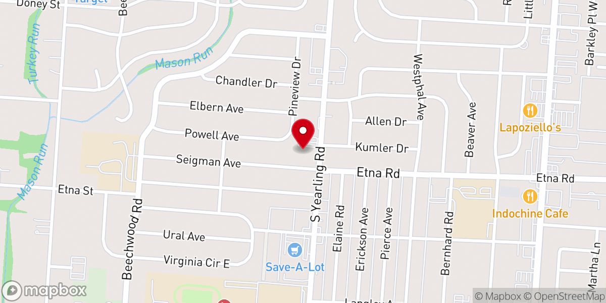 Map showing location of New Life Church, Whitehall Campus
