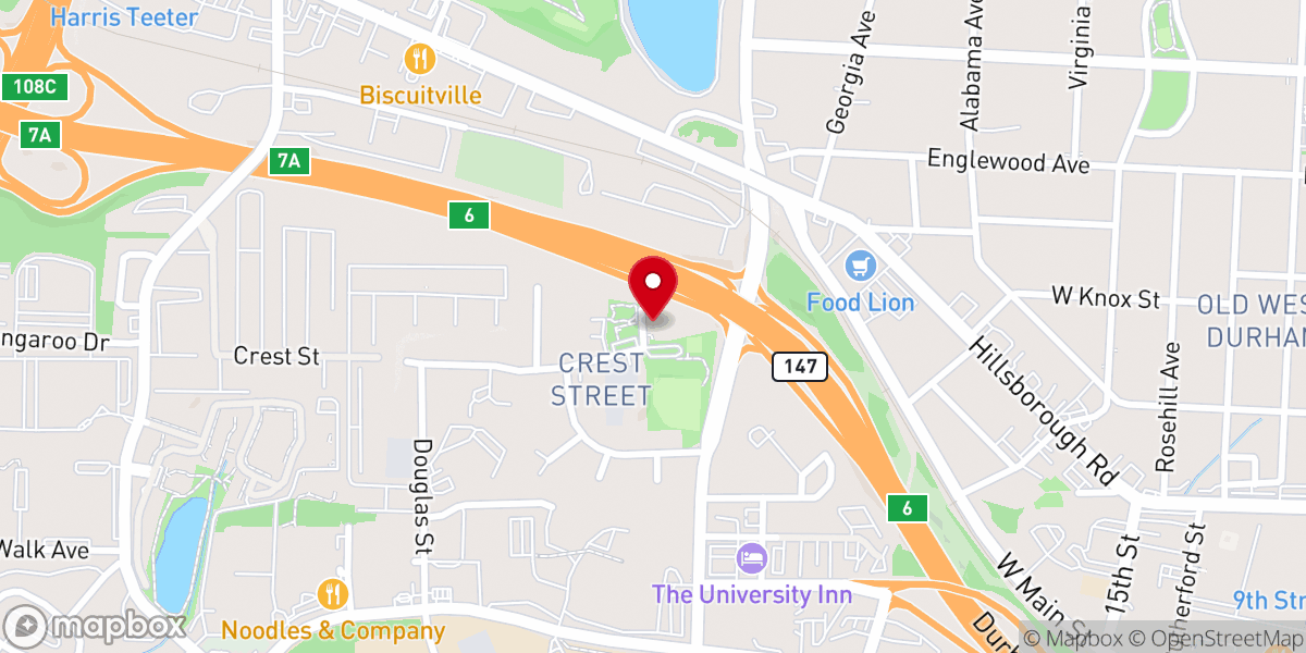 Map showing location of New Bethel Missionary Baptist Church