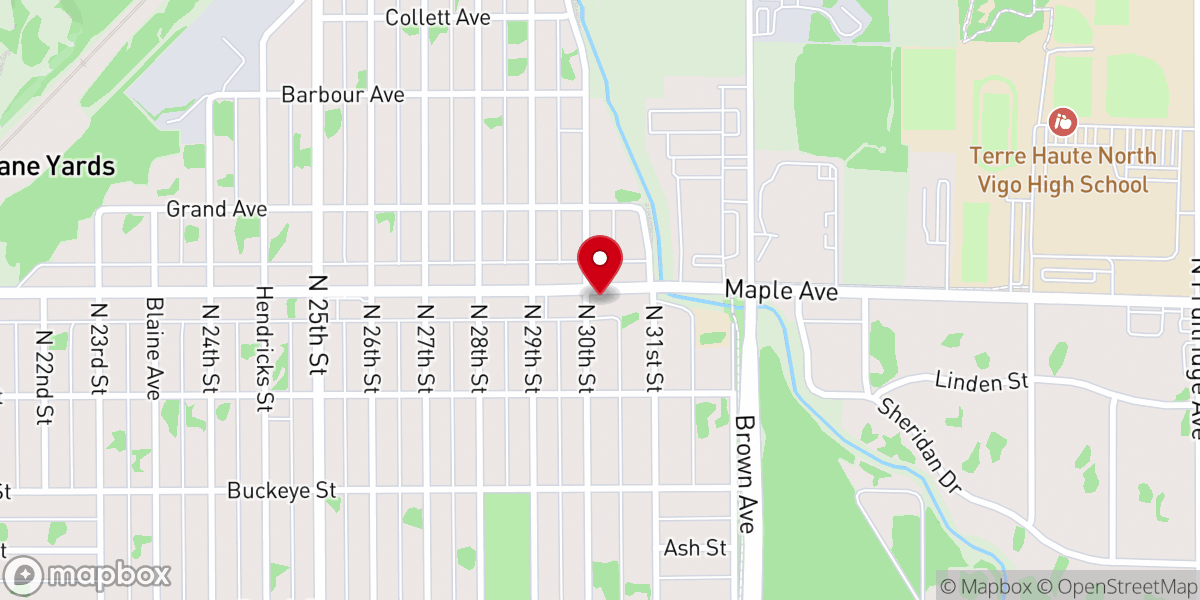 Map showing location of New Bethel Missionary Baptist Church