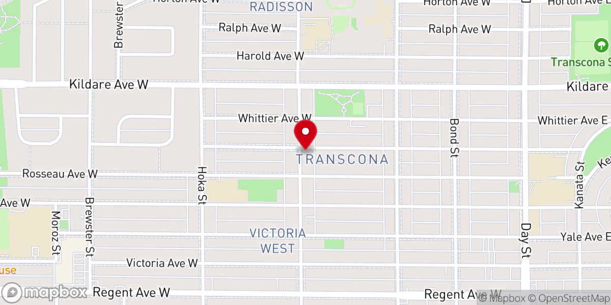 Map showing location of Tabor Baptist Church