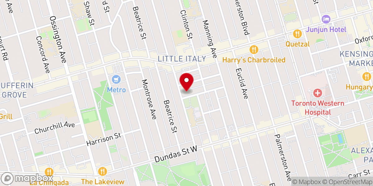 Map showing location of St. Francis of Assisi Church