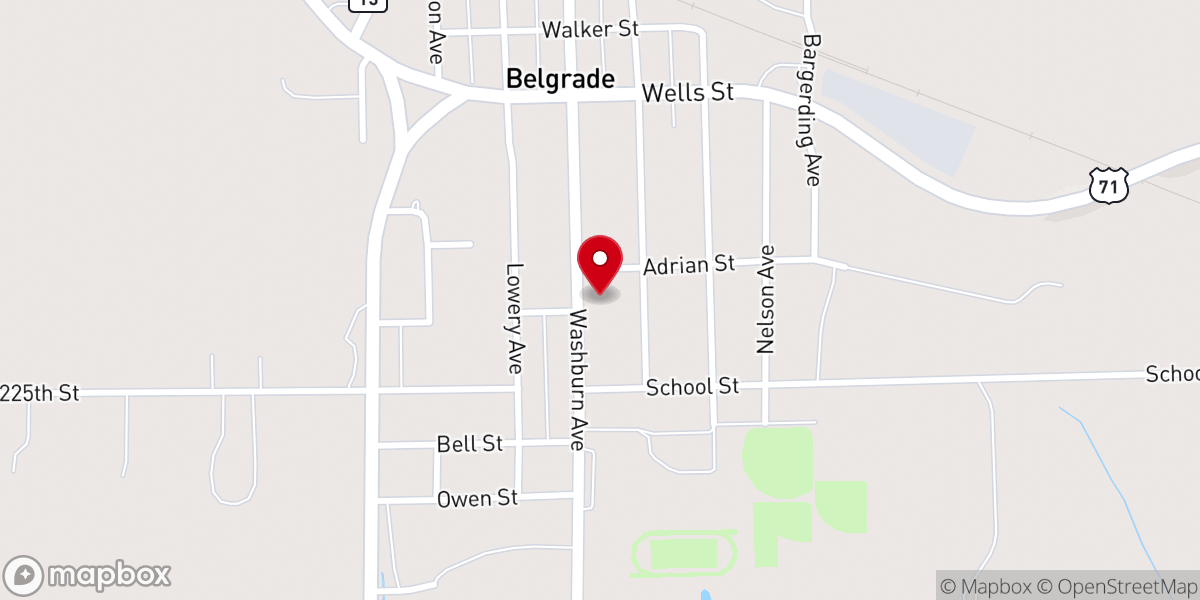 Map showing location of Grace Lutheran Church