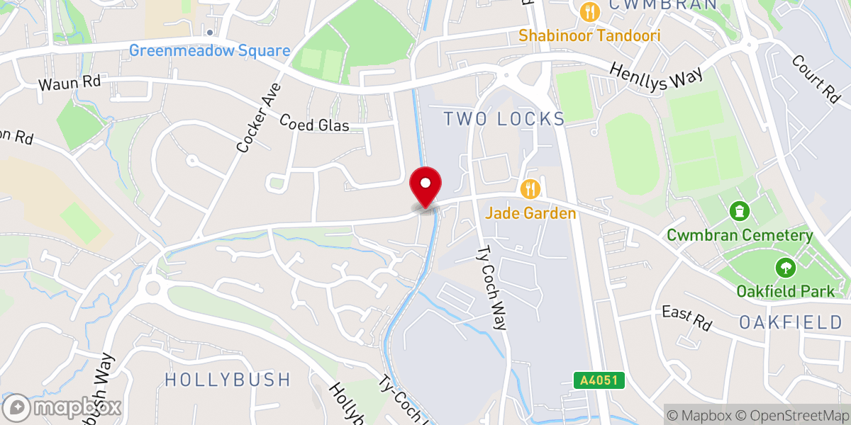 Map showing location of Two Locks Church