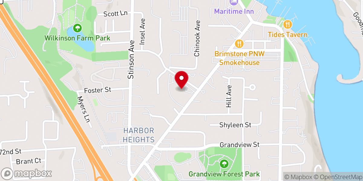 Map showing location of Gig Harbor United Methodist