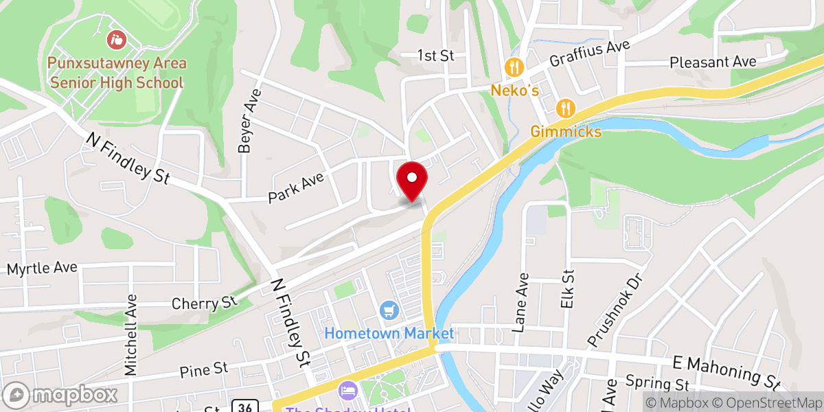 Map showing location of Chestnut Grove Independent Church