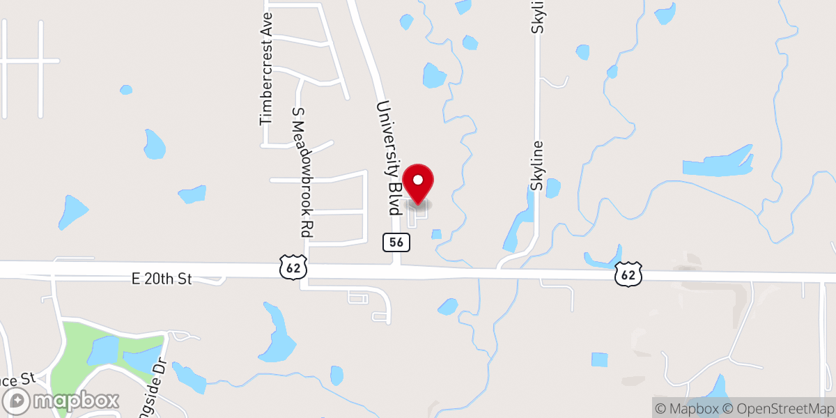 Map showing location of Clear View Baptist Church