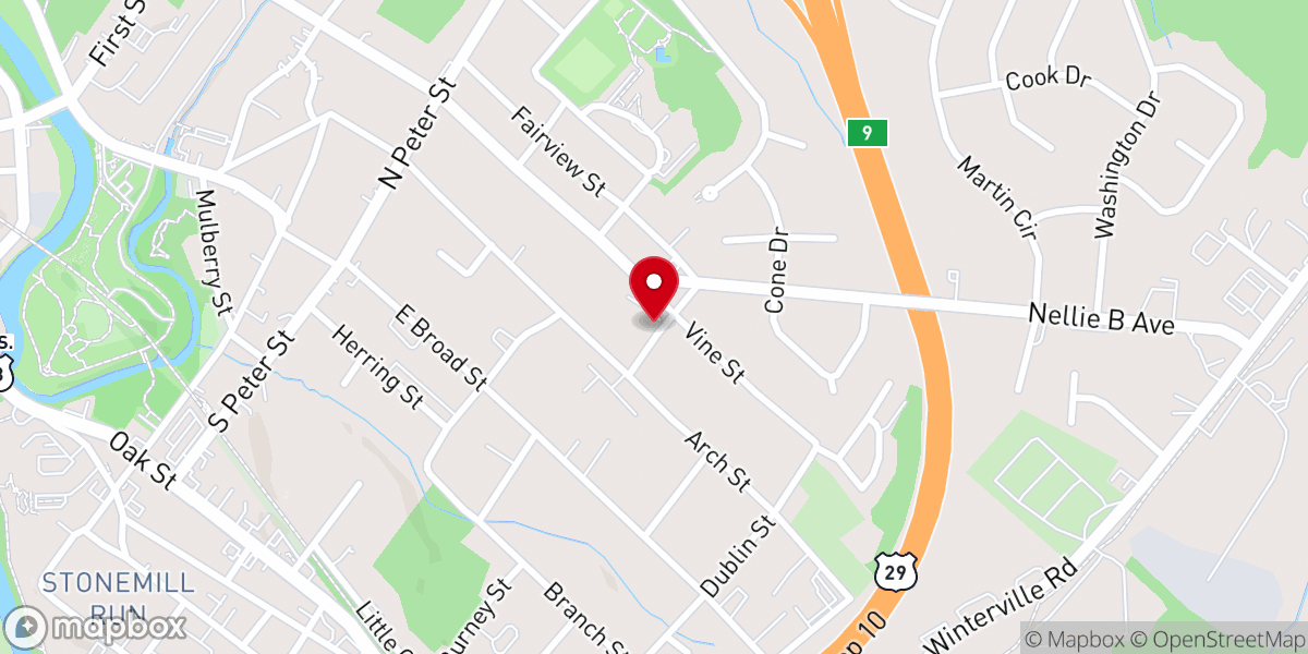 Map showing location of Saint Marks Church