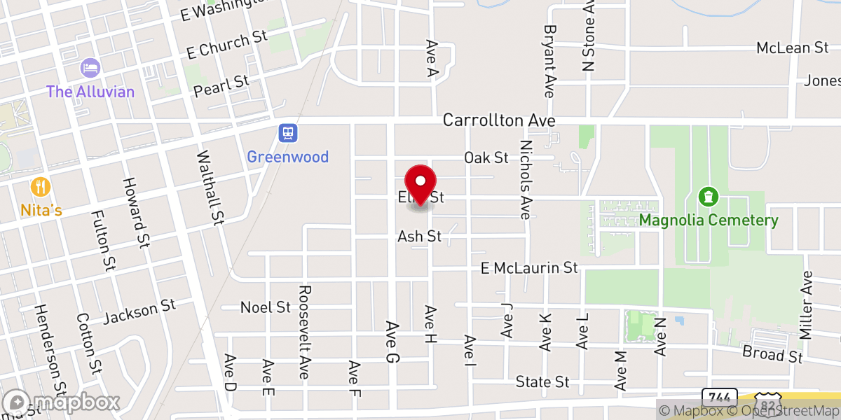 Map showing location of Greater Bethel Apostolic Temple