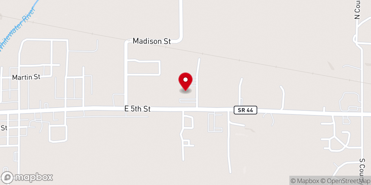 Map showing location of Connersville Baptist Temple