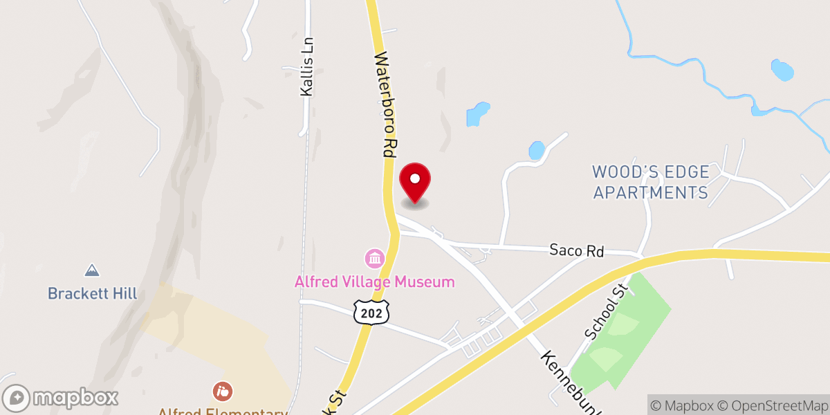 Map showing location of Alfred Parish Church