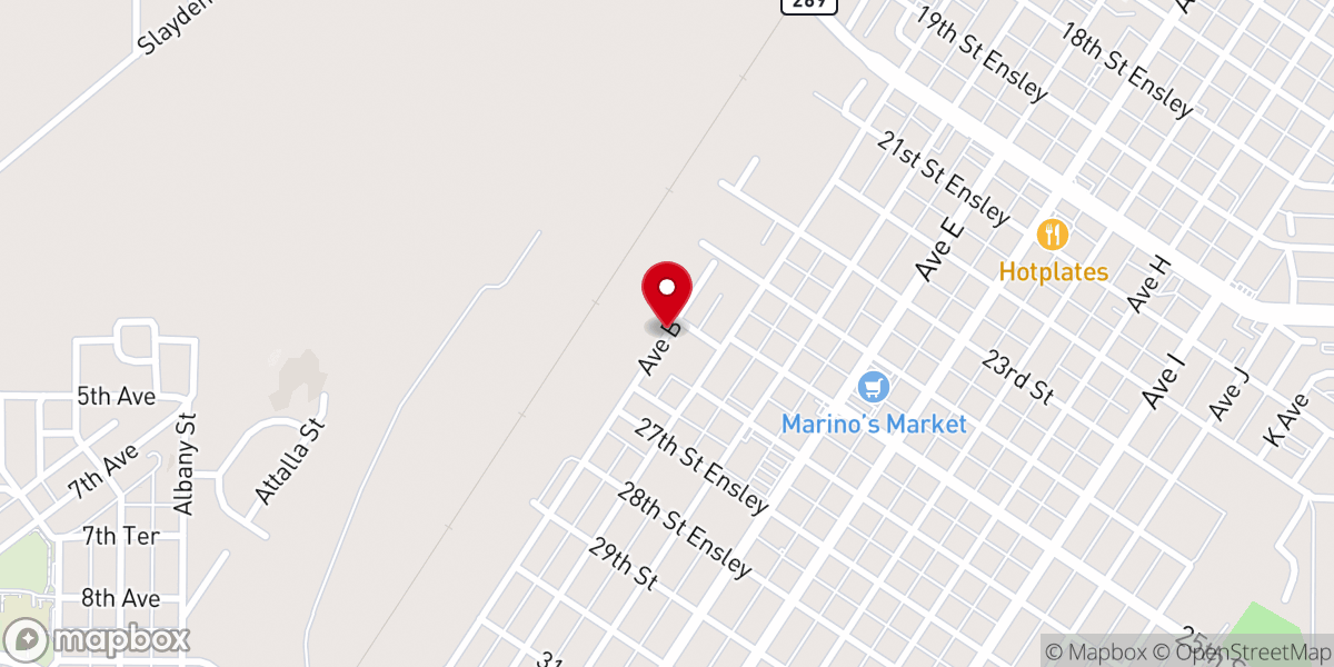 Map showing location of New Pleasant Hill Baptist Church
