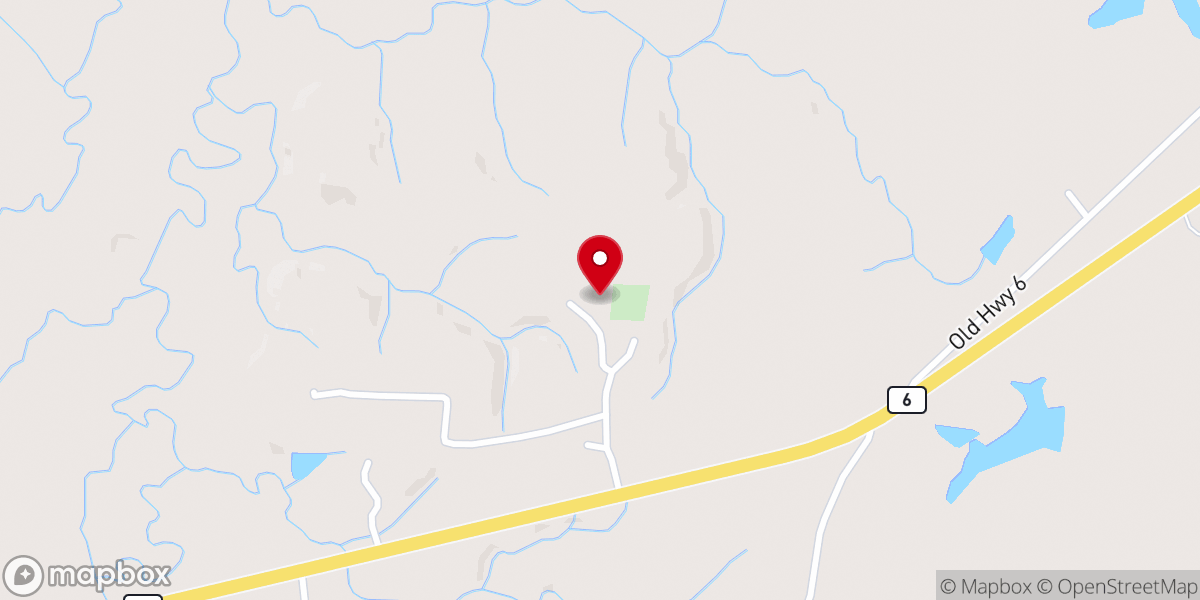 Map showing location of Mount Olive Church