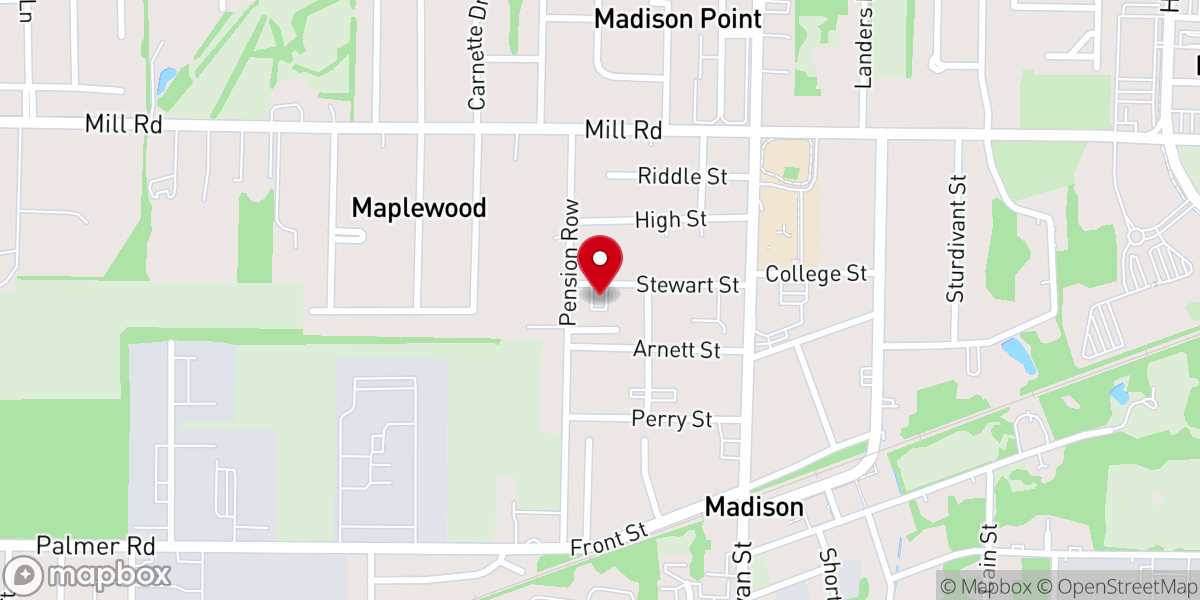 Map showing location of St. Peter United Methodist Church