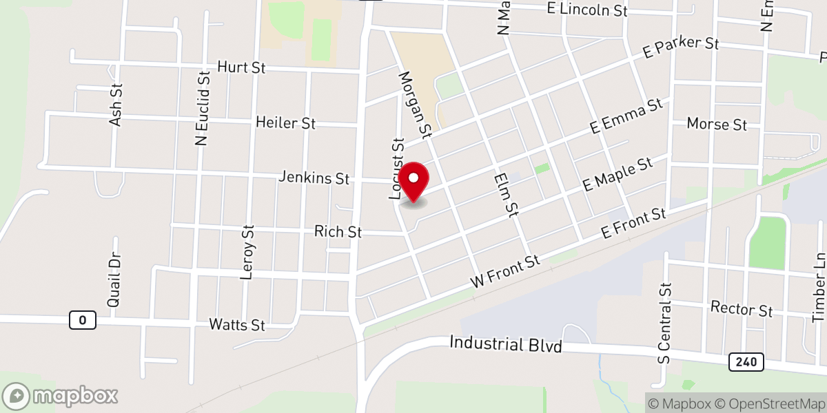 Map showing location of St Joseph Parish
