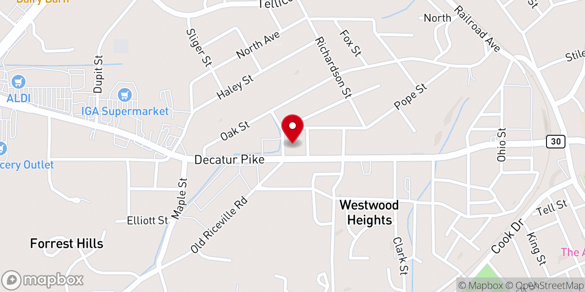 Map showing location of Allen Memorial Church
