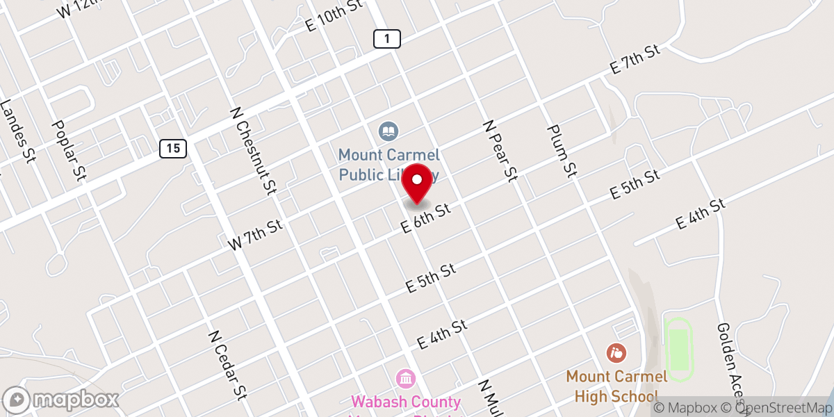 Map showing location of St John the Baptist Episcopal Church