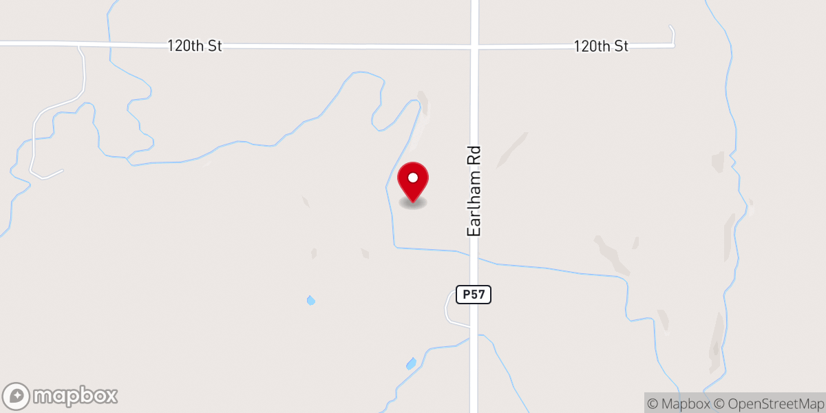 Map showing location of Central Iowa Bible Camp