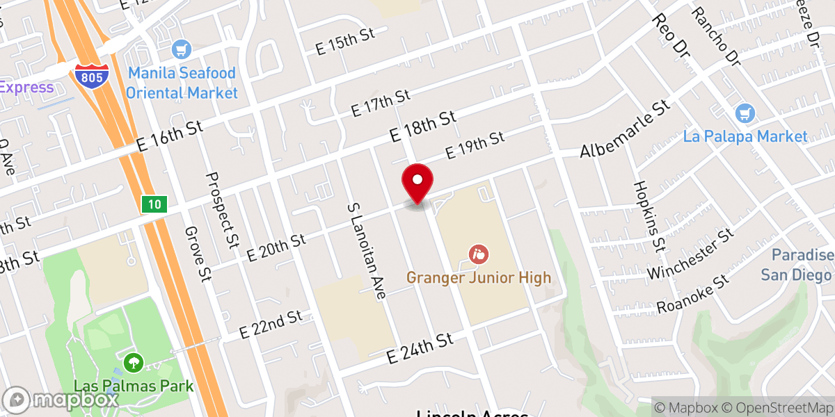 Map showing location of Church of Christ