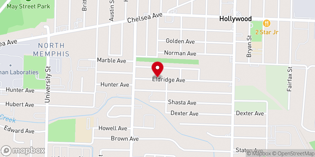 Map showing location of Princeton Chapel African Methodist Episcopal Zion Church