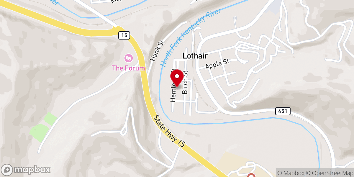 Map showing location of Morris John