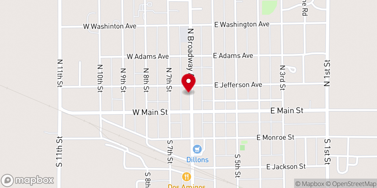 Map showing location of Sterling First United Methodist Church