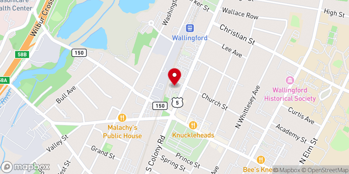 Map showing location of Most Holy Trinity Church