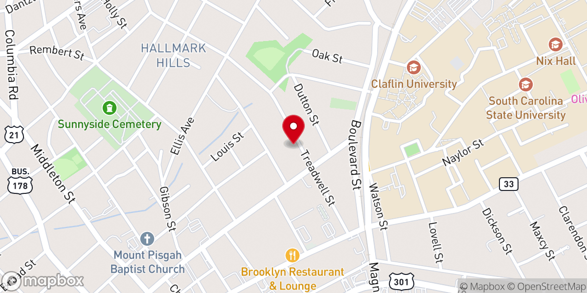 Map showing location of Sanctified Saints Church