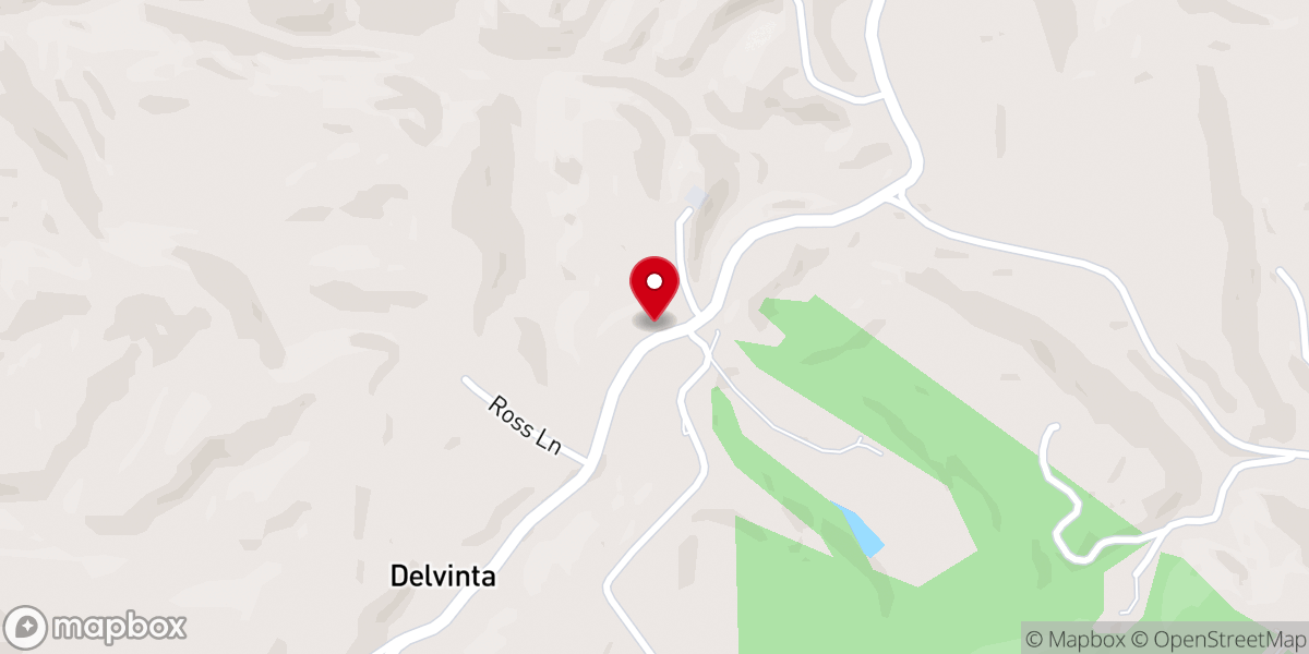 Map showing location of Delvinta Church