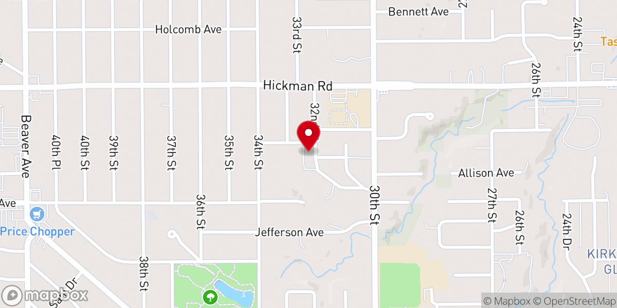 Map showing location of Morning Star Baptist Church