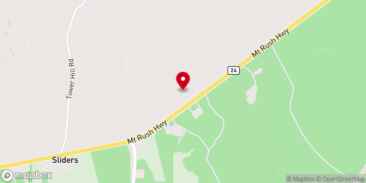 Map showing location of Pleasant Grove Baptist Church