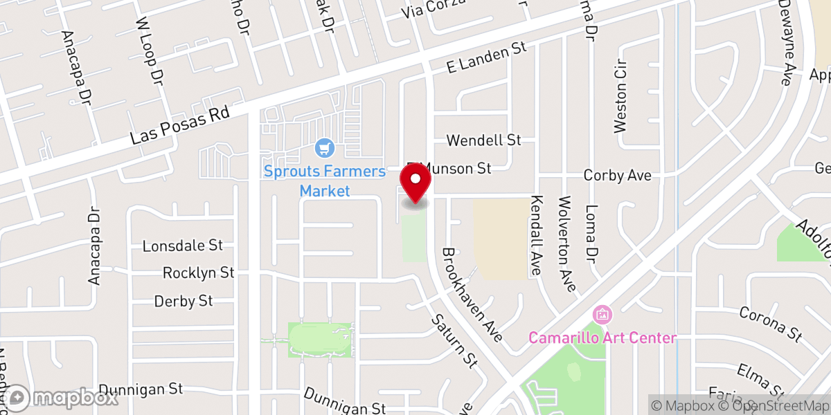 Map showing location of Temple Avenue Baptist Church