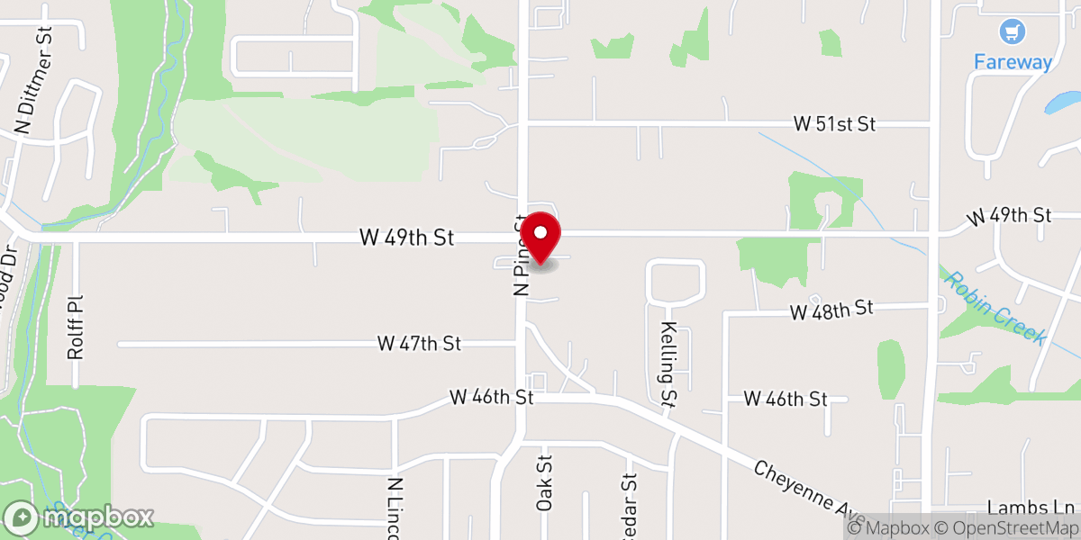 Map showing location of Calvary Temple Baptist Church